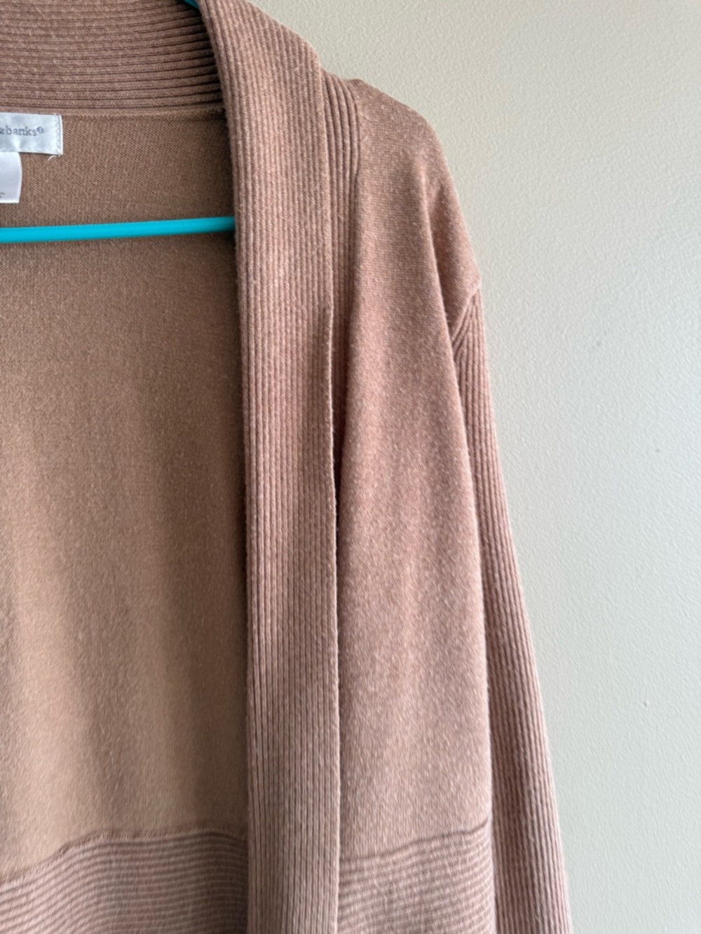 Christopher & Banks Open-Front Cardigan in Dark Tan - Picture 5 of 8